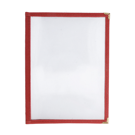 MENU "AMÉRICAIN" DIN-A5 2 CORPS   BORDEAUX PVC (1 UNITÉ)