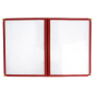 MENU "AMÉRICAIN" DIN-A5 2 CORPS   BORDEAUX PVC (1 UNITÉ)