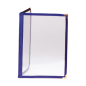 MENU "AMÉRICAIN" DIN-A5 2 CORPS   BLEU PVC (1 UNITÉ)