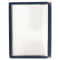 MENU "AMÉRICAIN" DIN-A5 3 CORPS   BLEU PVC (1 UNITÉ)