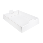 PLATEAUX REGROUPER  390 G/M2 54,5x38,5x9,5 CM BLANC CARTON (50 UNITÉ)