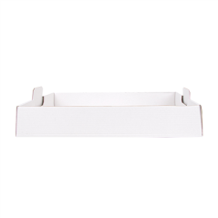 PLATEAUX REGROUPER  390 G/M2 54,5x38,5x9,5 CM BLANC CARTON (50 UNITÉ)