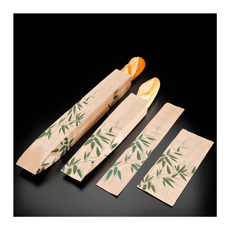 SACHETS BOULANGERIE 'FEEL GREEN' 32 G/M2 9+4x66 CM NATUREL KRAFT (250 UNITÉ)