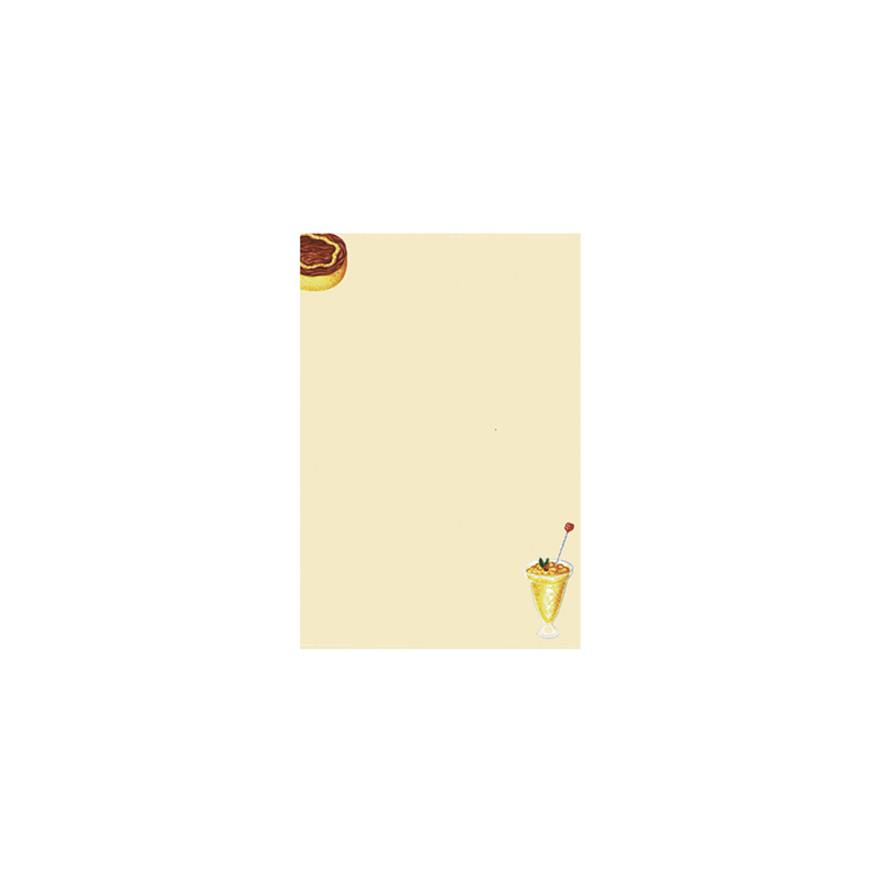 FEUILLES DIN A-4 "DESSERTS"  21x29,7 CM CREME PAPIER (100 UNITÉ)