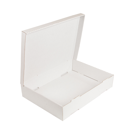 BOÎTES À PÂTES  348 G/M2 40x30x8 CM BLANC CARTON (50 UNITÉ)