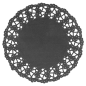 DENTELLES RONDES AJOURÉES  40 G/M2 Ø 14 CM NOIR PAPIER (250 UNITÉ)