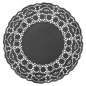DENTELLES RONDES AJOURÉES  40 G/M2 Ø 21,5 CM NOIR PAPIER (250 UNITÉ)
