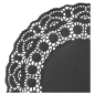 DENTELLES RONDES AJOURÉES  40 G/M2 Ø 21,5 CM NOIR PAPIER (250 UNITÉ)