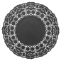 DENTELLES RONDES AJOURÉES  40 G/M2 Ø 24 CM NOIR PAPIER (250 UNITÉ)