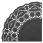 DENTELLES RONDES AJOURÉES  40 G/M2 Ø 24 CM NOIR PAPIER (250 UNITÉ)