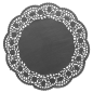DENTELLES RONDES AJOURÉES  40 G/M2 Ø 27 CM NOIR PAPIER (250 UNITÉ)