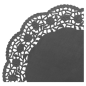 DENTELLES RONDES AJOURÉES  40 G/M2 Ø 27 CM NOIR PAPIER (250 UNITÉ)