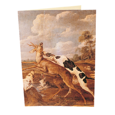 CARTE 2 VOLETS "CHEVREUILS"