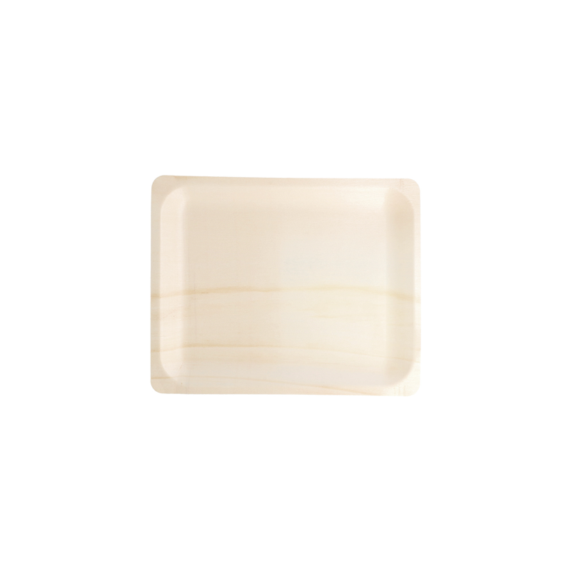 PLATEAUX RECTANGULAIRES 'WOOD'  26,5x21,5x2 CM NATUREL BOIS (50 UNITÉ)