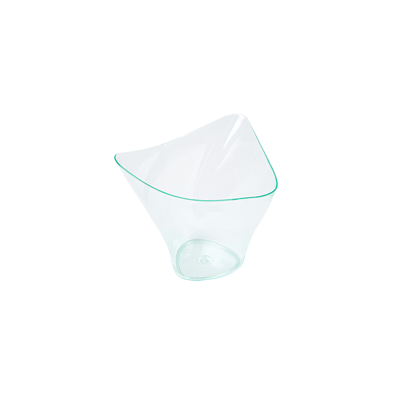 TRIANGLES HAUTS RÉUTILISABLES 100 ML 7,7x7,4x6,3 CM VERT D'EAU PS (576 UNITÉ)