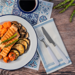 COUVERTS  20/18,3/18 CM BLANC INOX (200 UNITÉ)