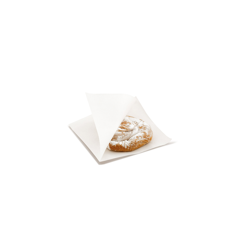 SACHETS OUVERTS 2 CÔTÉS 'OPEN PACK' 22 G/M2 + 8 LDPE 12x12,2 CM BLANC KRAFT (100 UNITÉ)