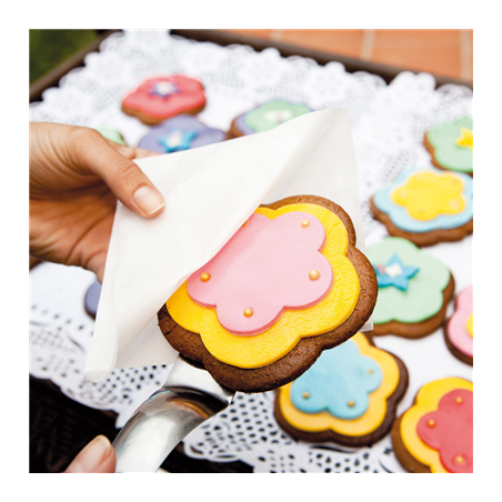 SACHETS OUVERTS 2 CÔTÉS 'OPEN PACK' 22 G/M2 + 8 LDPE 18X18,2 CM BLANC KRAFT (100 UNITÉ)