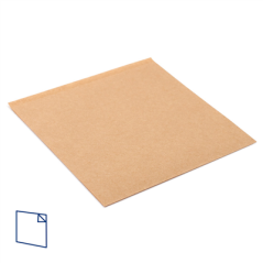 SACHETS OUVERTS 2 CÔTÉS 'OPEN PACK' 35 G/M2 + 10 LDPE 12x12,2 CM NATUREL KRAFT (100 UNITÉ)