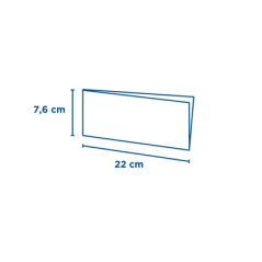 SACHETS OUVERTS BROCHETTES, HOT DOGS 'OPEN PACK' 50 G/M2 + 20 LDPE 22x7,6 CM BLANC KRAFT (100 UNITÉ)