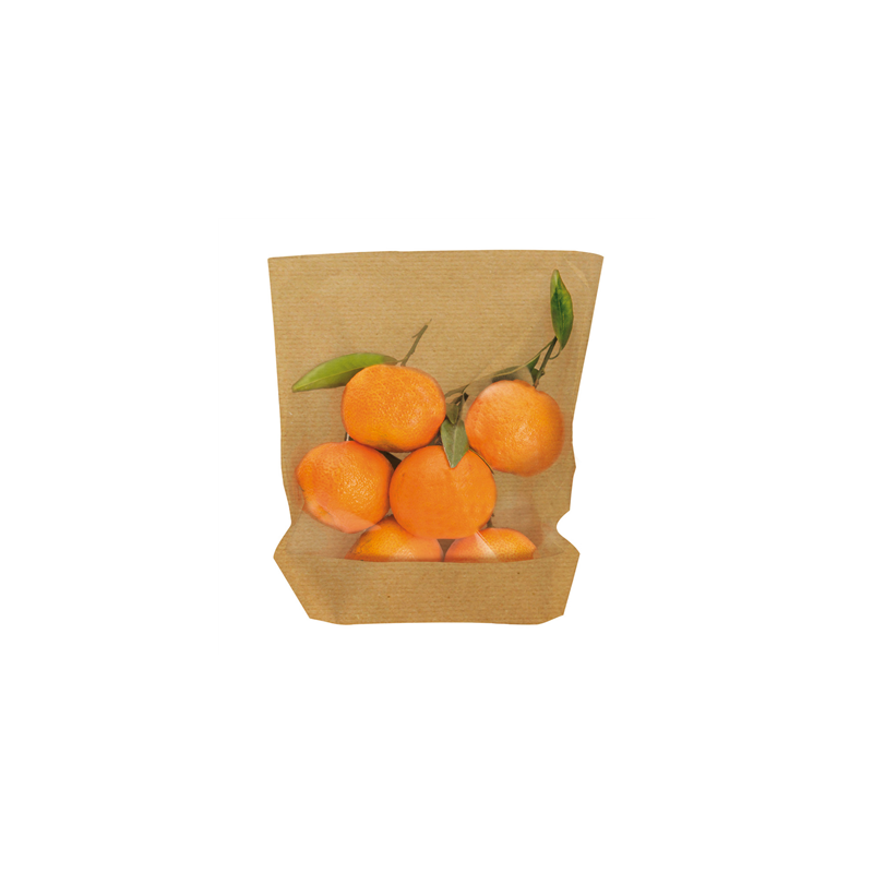 RÉCIPIENTS AVEC BASE ET FENÊTRE 'TURTLE PACK' 50 G/M2 + 15 PP 20+3,5x24/21 CM NATUREL KRAFT (100 UNITÉ)