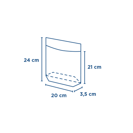 RÉCIPIENTS AVEC BASE ET FENÊTRE 'TURTLE PACK' 50 G/M2 + 15 PP 20+3,5x24/21 CM NATUREL KRAFT (100 UNITÉ)