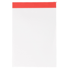 BLOCS NOTES (1/8) 80 FEUILLES  10,5x15,7 CM BLANC PAPIER (120 UNITÉ)