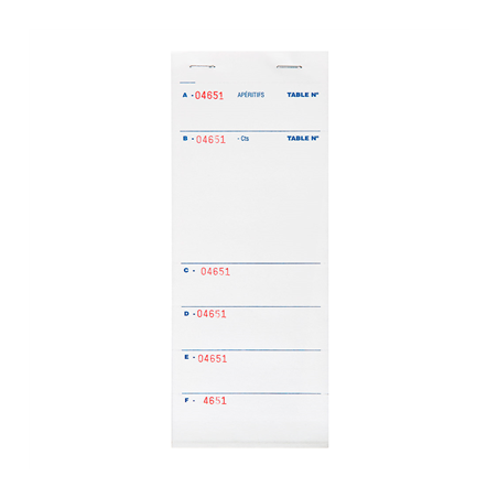 BLOC COMMANDES "BRASSERIE" 6 BONS