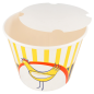 CONTAINERS POULET + COUVERCLES 4500 ML 15PE + 380 + 18PE G/M2 Ø 21,6/16x16,8 CM BLANC CARTON (120 UNITÉ)