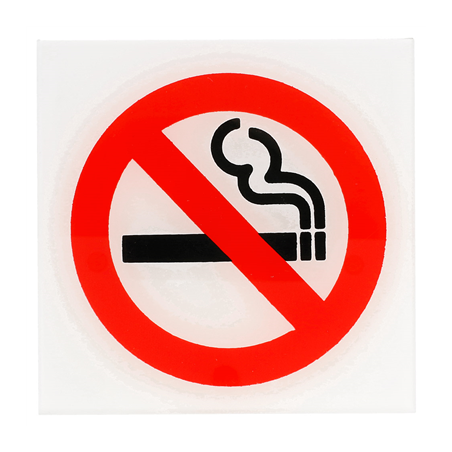 PLAQUE AUTO-ADHESIVE - DÉFENSE DE FUMER