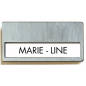 PLAQUES D'IDENTIFICATION  6,7x4 CM ARGENTE PLASTIQUE (25 UNITÉ)
