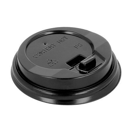 COUVERCLES HAUTS POUR GOBELETS 120 ML  NOIR PS (1000 UNITÉ)