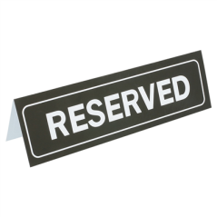 PLAQUE DE TABLE "RESERVED"