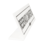 PLAQUE "RESERVADO CAMAREROS"  26x5+5 CM BLANC METACRYLATE (1 UNITÉ)