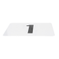 NUMÉRO DE TABLE DU 1 AU 25  10,2 CM BLANC PLASTIQUE (1 UNITÉ)