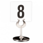 PINCE POUR NUMÉROS DE TABLE  Ø7,2x10,2 (h) CM ARGENTE INOX (1 UNITÉ)