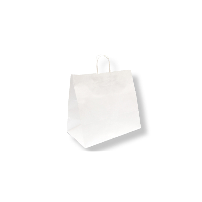 SACS SOS TRAITEUR AVEC ANSES  90 G/M2 36+21x33,5 CM BLANC CELLULOSE (250 UNITÉ)
