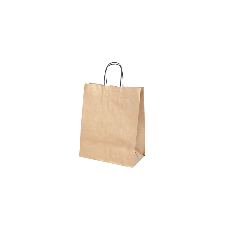 SACS SOS AVEC ANSES.  80 G/M2 26+14x32 CM OR KRAFT (250 UNITÉ)