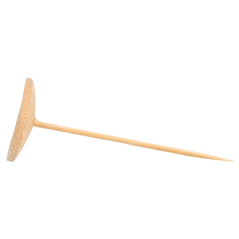 24 U. MINI-ASSIETTES AVEC PIQUE  Ø 4x10 CM NATUREL BAMBOU (1 UNITÉ)