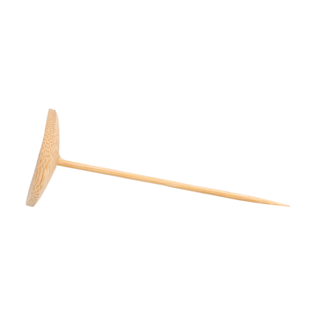 24 U. MINI-ASSIETTES AVEC PIQUE  Ø 4x10 CM NATUREL BAMBOU (1 UNITÉ)