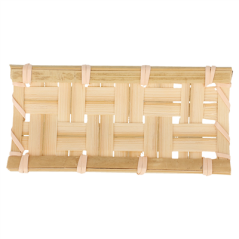 24 MINI TUILES  10,5x5 CM NATUREL BAMBOU (1 UNITÉ)