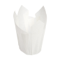 MUFFIN CUPS 'TULIP' 50 G/M2 15x15 CM BLANC PARCH.INGRAISSABLE (1000 UNITÉ)
