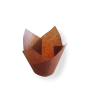 MUFFIN CUPS 'TULIP' 50 G/M2 11x11 CM MARRON PARCH.INGRAISSABLE (1000 UNITÉ)
