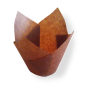 MUFFIN CUPS 'TULIP' 210 ML 50 G/M2 17,5x17,5 CM MARRON PARCH.INGRAISSABLE (1000 UNITÉ)