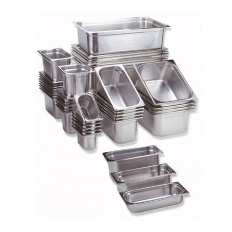 BAC GASTRONOME 1/2 5,6 L 32,5x26,5x10 CM ARGENTE INOX (1 UNITÉ)