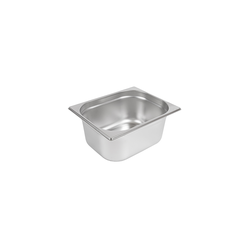 BAC GASTRONOME 1/2 8,4 L 32,5x26,5x15 CM ARGENTE INOX (1 UNITÉ)