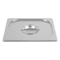 COUVERCLE 1/2 POUR RÉFÉRENCE 181.67/68  32,3x26,5 CM ARGENTE INOX (1 UNITÉ)