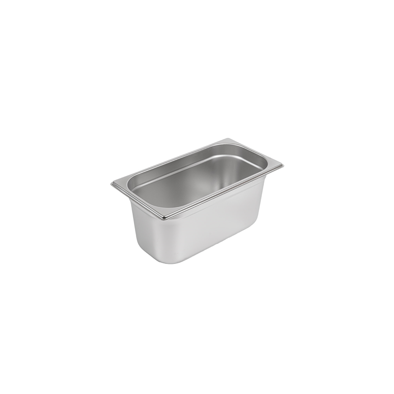 BAC GASTRONOME 1/3 4,9 L 32,5x17,5x15 CM ARGENTE INOX (1 UNITÉ)