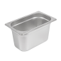 BAC GASTRONOME 1/4 3,8 L 26,5x16x15 CM ARGENTE INOX (1 UNITÉ)