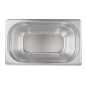 BAC GASTRONOME 1/4 3,8 L 26,5x16x15 CM ARGENTE INOX (1 UNITÉ)